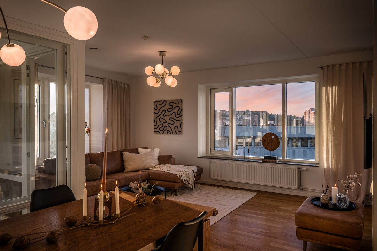 Modern apartment interior view